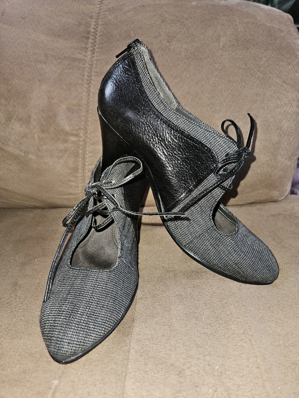 Aerosoles Sz 7.5M Lahdscape Zip Back Oxford Style 3" Heel Shoes